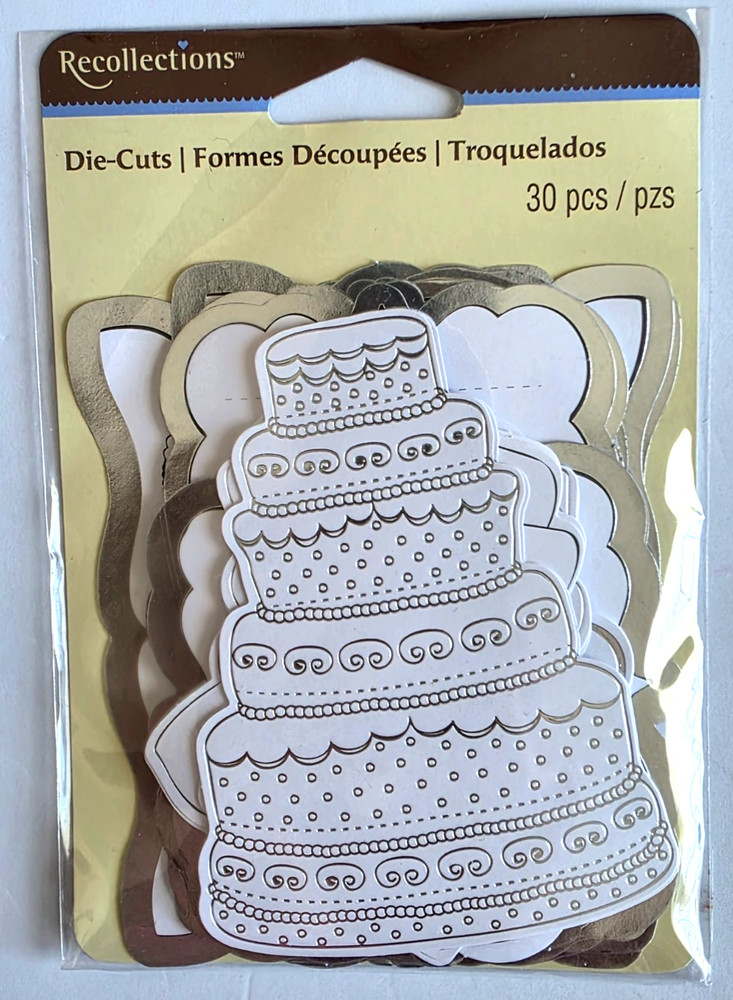 RECOLLECTIONS Foil Accented Die-Cuts – WEDDING – 30 pcs