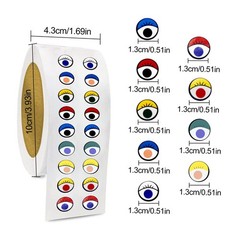 BLMHTWO 2000 Pieces Eye Stickers, 10 cm diameter, 4.3 width, Colorful