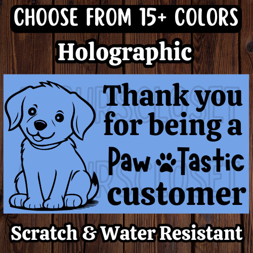 50 DOG STICKERS 2.25″ LABELS SEALS SHOP SMALL THANK YOU PAW PETS ANIMAL LOVER