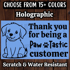 50 DOG STICKERS 2.25″ LABELS SEALS SHOP SMALL THANK YOU PAW PETS ANIMAL LOVER