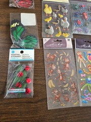 Lot of Insects & Animals Themed Stickers, Embellishments, & Borders