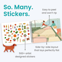 Farmer’S Market 500+ Sticker Book by Fun Toddler Travel Activity Coloring and S