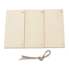 JANOU 3pcs Unfinished Wood Sign Blank Rectangle Hanging Wooden Plaque DIY Cra…