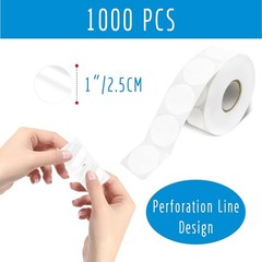 1000 Pack 1” Clear Polystyrene Round Stickers – Ideal for Envelopes & Packaging