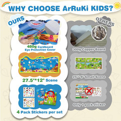 Reusable Jelly Sticker Books for Toddlers, 3D Waterproof Sticker Books, Travel T