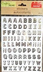 2 Gold Foil Upper Case Alphabet ABCs Stickers Crafters Square 3/4″ Letters