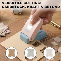 Postage Stamp Puncher -1X1inch Square Scalloped Edge Paper Puncher, 1×1 inch