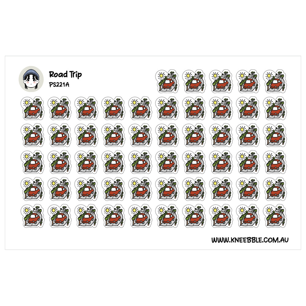 Road Trip Planner Stickers – Travel Adventure Icons