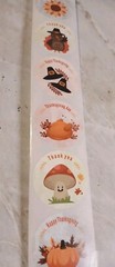 21 (1 Yard) THANKSGIVING ENVELOPE SEALS STICKERS 1.5″