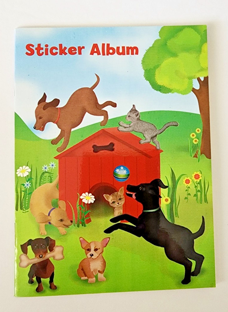 Vintage 2004 Sandylion Small Sticker Album – Dogs Puppy Kitten Cats