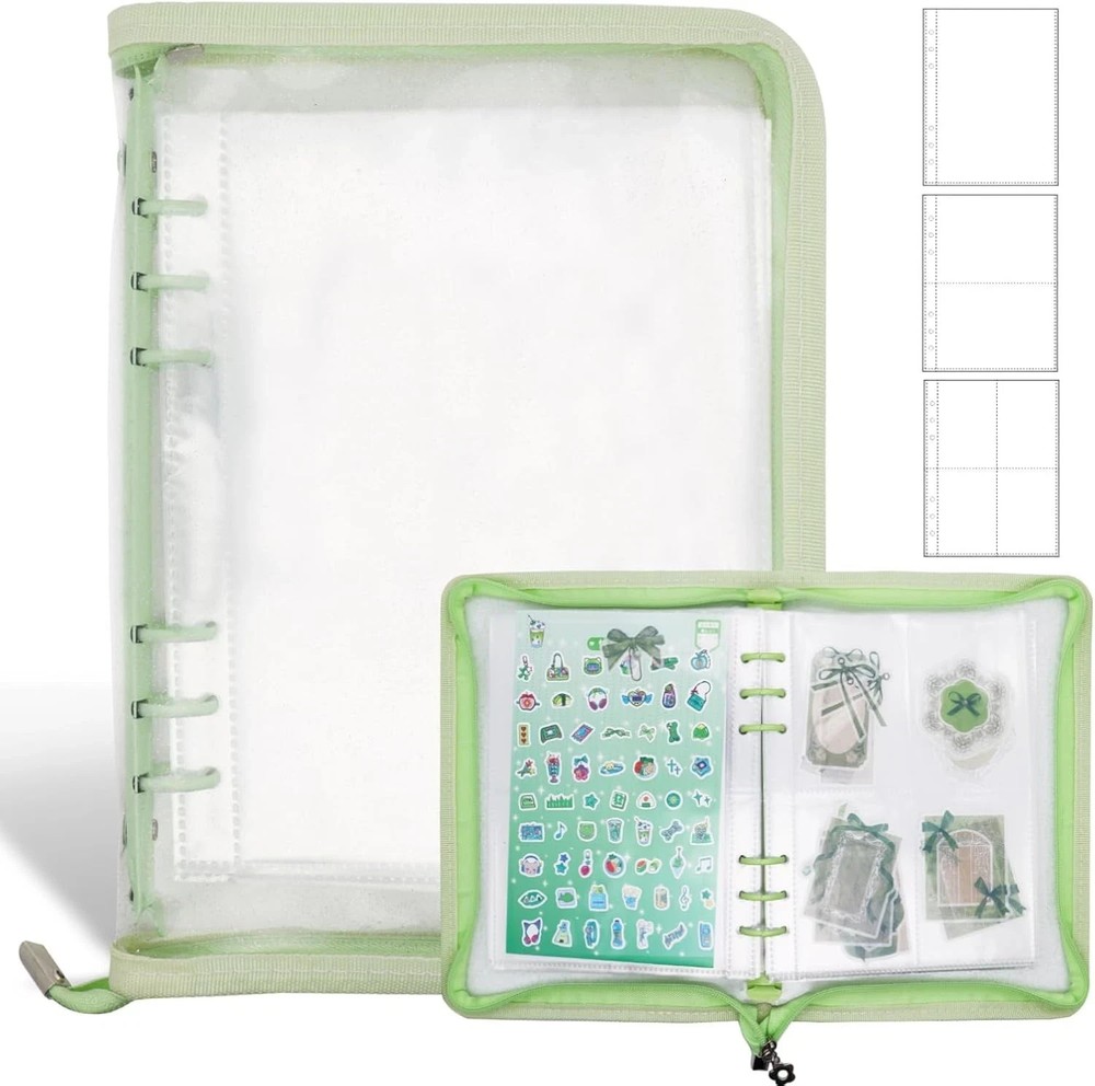 A5 Sticker Storage Binder – Reusable Sticker Book with Zipper & Pockets