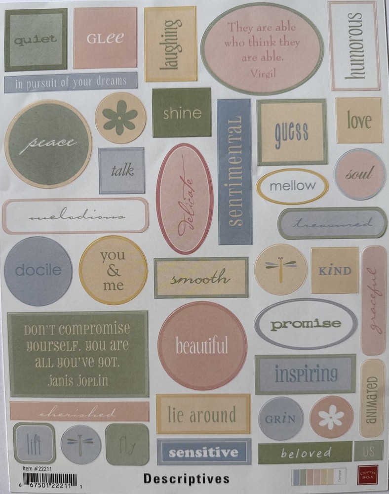 DON’T COMPROMISE YOURSELF Stickers(36pc)ChatterBox •Memories•Phrase•Card Making•