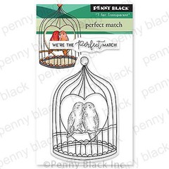 New Penny Black RUBBER STAMP clear VALENTINES LOVE PERFECT MATCH free USA ship
