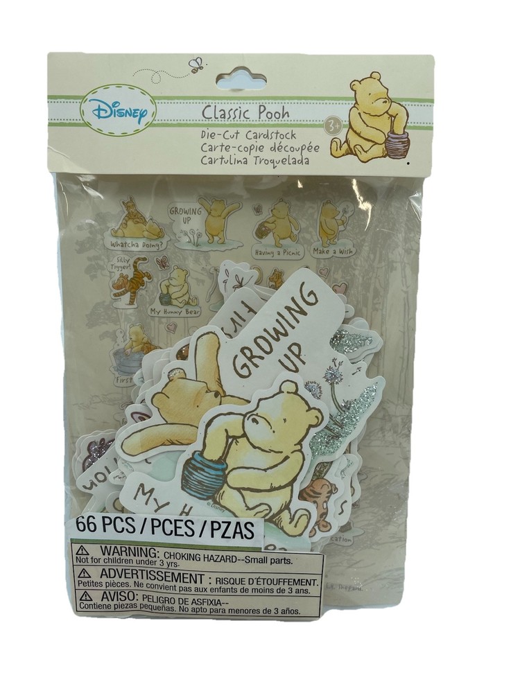 Disney Classic Pooh 66 Pieces Cardstock Die-Cuts New/Sealed