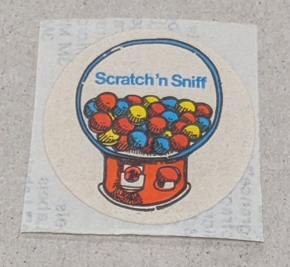 Vintage 3M Bubblegum Machine Scratch & Sniff Sticker