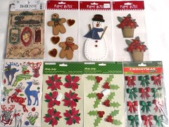 MIXED LOT OF 21 CHRISTMAS! JOLEE’S , BO BUNNY ,PAPER BLISS AND MORE! 194 PIECES!