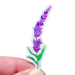 Lot of 5 Weatherproof Vinyl Stickers: Splatter Paint Lavender