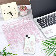 107 Pcs Pearl Letter Stickers,3 Sheets A-Z Glitter Rhinestone Letter and 1 Sheet