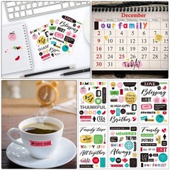 Scrapbook Stickers 500Pcs,Waterproof Vinyl DecalsAlbum Embellishment,Multicolor