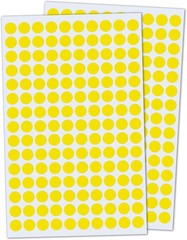3000-Pack Yellow Round Dot Stickers 3/8 inch, Self-Adhesive Labels