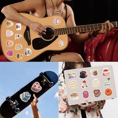 120 Pcs Happy Birthday Stickers Pack for Kids Adults Teens, Candy Cake Balloons