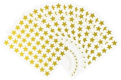 Hybsk 540 Counts Small Gold Star Stickers for Reward 0.5 Inch Metallic Foil Teac