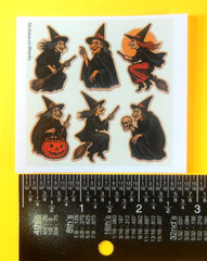 Vintage Style Halloween Witches Mini Sticker Sheet Style 2