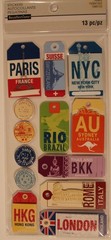 New Recollections Scrapbooking Stickers WORLD TRAVEL Brazil Austrailia London