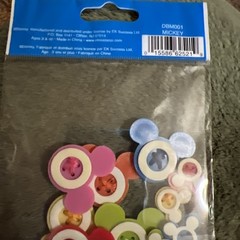 NEW EK Success Disney Mickey 12 adhesive buttons