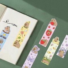 10 PCS Random Cartoon Cute Capybara Bookmarks Reading Books For Adults & Kids