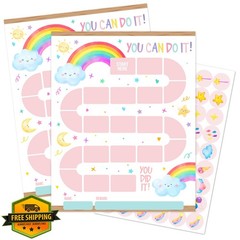 HJLLOQR Rainbow Theme Behavior Chart 432 Stickers