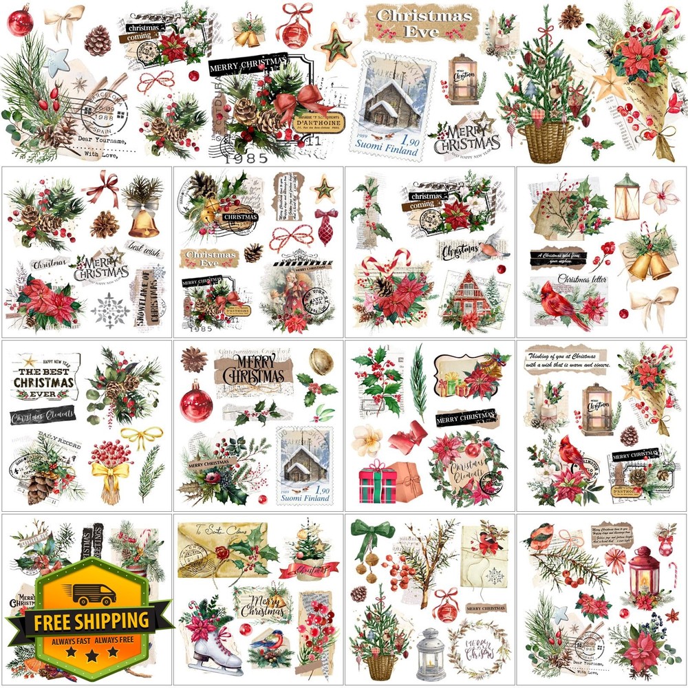 BBTO Christmas Rub On Transfers Pine Cone 5.5×5.7in