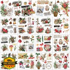 BBTO Christmas Rub On Transfers Pine Cone 5.5×5.7in