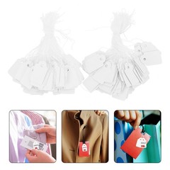 200Pcs Hanging Price Label White Paper for Jewelry Shop and Supermarket Use