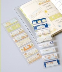 Daiso Korea Cute Stationery Set Notepad Sticky Notes Magnets Page Markers Kawaii