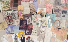 50 Piece Junk Journal Ephemera Pack-Small Pieces Vintage Inspired Scrapbook Lot