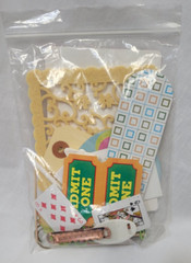 Scrap Book Embellishments Ephemera Bag of Mixed Pieces Ticket Button Ticket