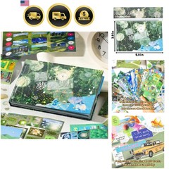 Dreamcore Aesthetic Sticker Book, 72 Sheets with Mixed Materials, Writable Pa…