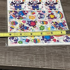 Lisa Frank Sticker & Stationary PANDA BEAR PAINTER Vintage Postalettes Stickers