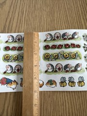 Vintage Penny Black Stickeroos Garden Friends Sticker ROLL, Stickers Animals