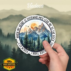 VIEDECA Christian Sticker Psalm 61:2 3×3 Inch
