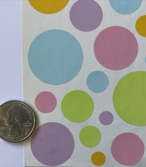 POLKA-DOT Sticker Sheet(29pcs) Pastel•Confetti•Rainbow•Card Making•Scrapbooking•