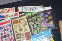 Scrapbooking Sticker Lot Mixed brands Occasions almost 1 LB