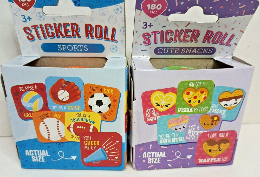 2 Kids Stickers 1 X 1 Inch 180 Stickers per Roll Teacher Gift