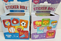 2 Kids Stickers 1 X 1 Inch 180 Stickers per Roll Teacher Gift