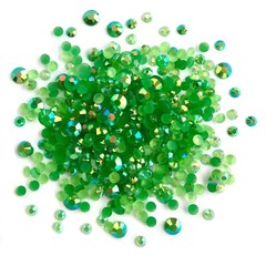 Buttons Galore Flat Back Jewelz for Crafts in Bright Iridescent Colors Jewels
