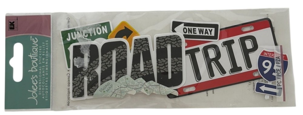 Jolees Boutique Road Trip Dimensional Sticker Travel Scrapbooking EK Success