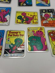 Vintage 90s Stickers Lot of 10 BARNEY FOIL MYLAR Vending Machine Sticker 1992