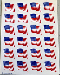 Vintage 1987 Hallmark American Flag Stickers Sheet NOS Patriotic Scrapbooking