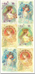 Violette Stickers Victorian Ladies Stickers Scrapbook Craft Planner Supply